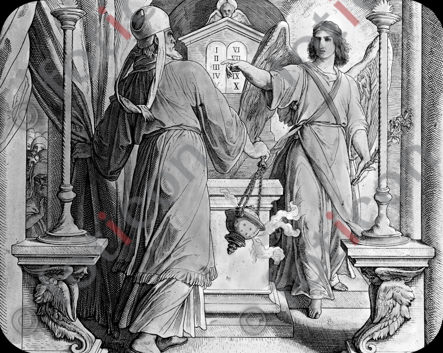 Verkündigung an Zacharias | Annunciation to Zacharias (foticon-simon-043-sw-001.jpg)